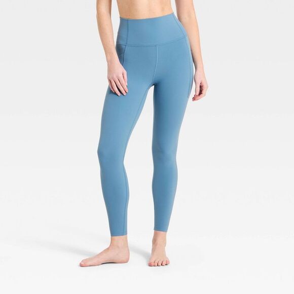 All In Motion Pants - All In Motion - Women's Everyday Soft Ultra High-Rise 7/8 Pocketed Blue